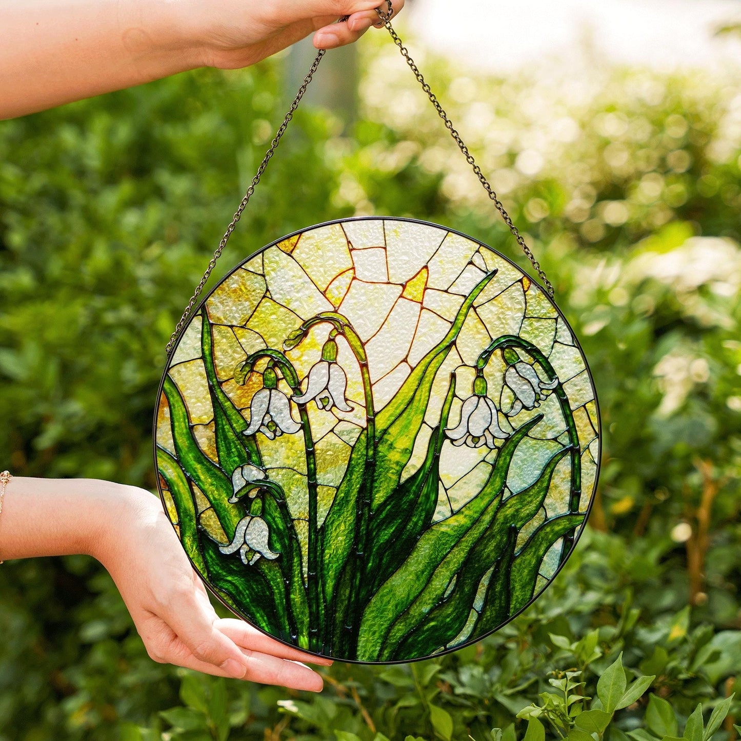 Snowdrop Flower Stained Glass Suncatcher Spring Window Decor Gift for Nature Lovers or Mothers Day