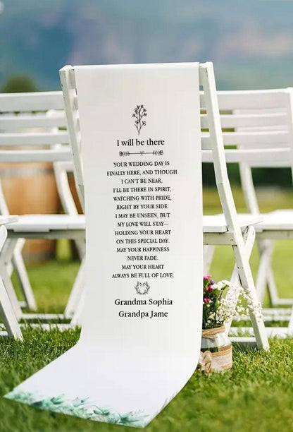 Personalized Wedding Chair Sign, Memorial Wedding Sign,In Loving Memory Wedding Banner, Custom Reserved Chair Sign, Wedding Remembrance Sign