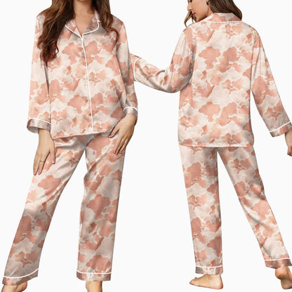 Olivia Von Halle Lila Icarus Peach Cloud Pajamas, Freakier Friday 2025 Pajamas, Anna Silk Pyjamas , Freakier Friday Pajamas, Freakier Friday