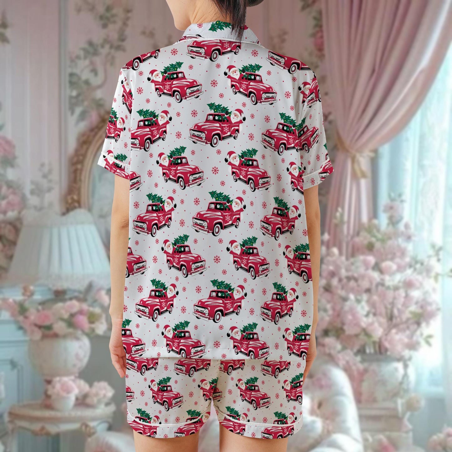 Christmas Pajama Set, Santa Claus Sleepwear, Vintage Santa Loungewear, Cute Santa Claus Xmas Pjs, Merry Christmas Pajamas, Vintage Christmas