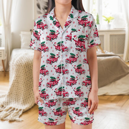 Christmas Pajama Set, Santa Claus Sleepwear, Vintage Santa Loungewear, Cute Santa Claus Xmas Pjs, Merry Christmas Pajamas, Vintage Christmas