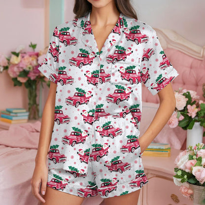 Christmas Pajama Set, Santa Claus Sleepwear, Vintage Santa Loungewear, Cute Santa Claus Xmas Pjs, Merry Christmas Pajamas, Vintage Christmas