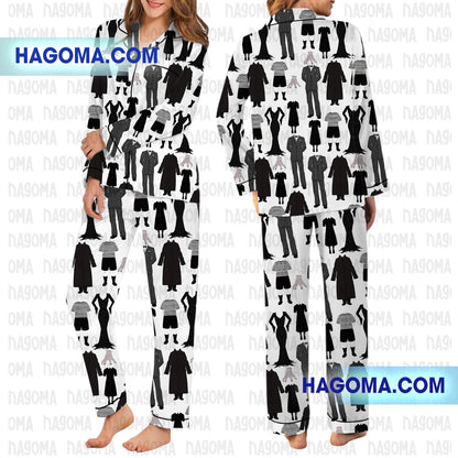 Wednesday Satin Pajamas Set  Pajamas Set