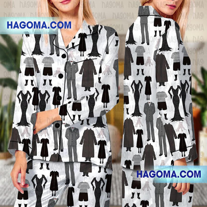 Wednesday Satin Pajamas Set  Pajamas Set