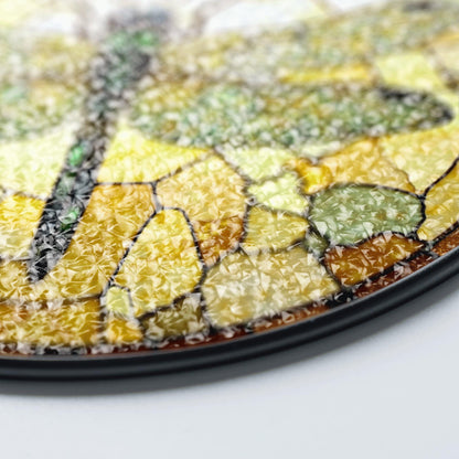 Dragonfly stained glass round window suncatcher nature decor gift