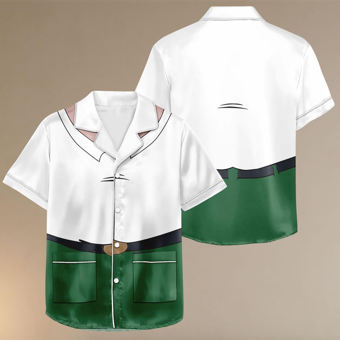 Peter Griffin Cosplay Satin Pajamas Shorts , Family Guy Costume Sleepwear, Funny Cartoon Character PJs, Adult Halloween Pajamas Gift