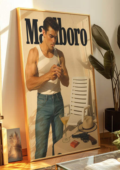 Vintage Cigarette Western Poster Print, Retro Marlboro Print, Tobacco Poster, vintage advertisment, cigarette poster marlboro, cigarette art