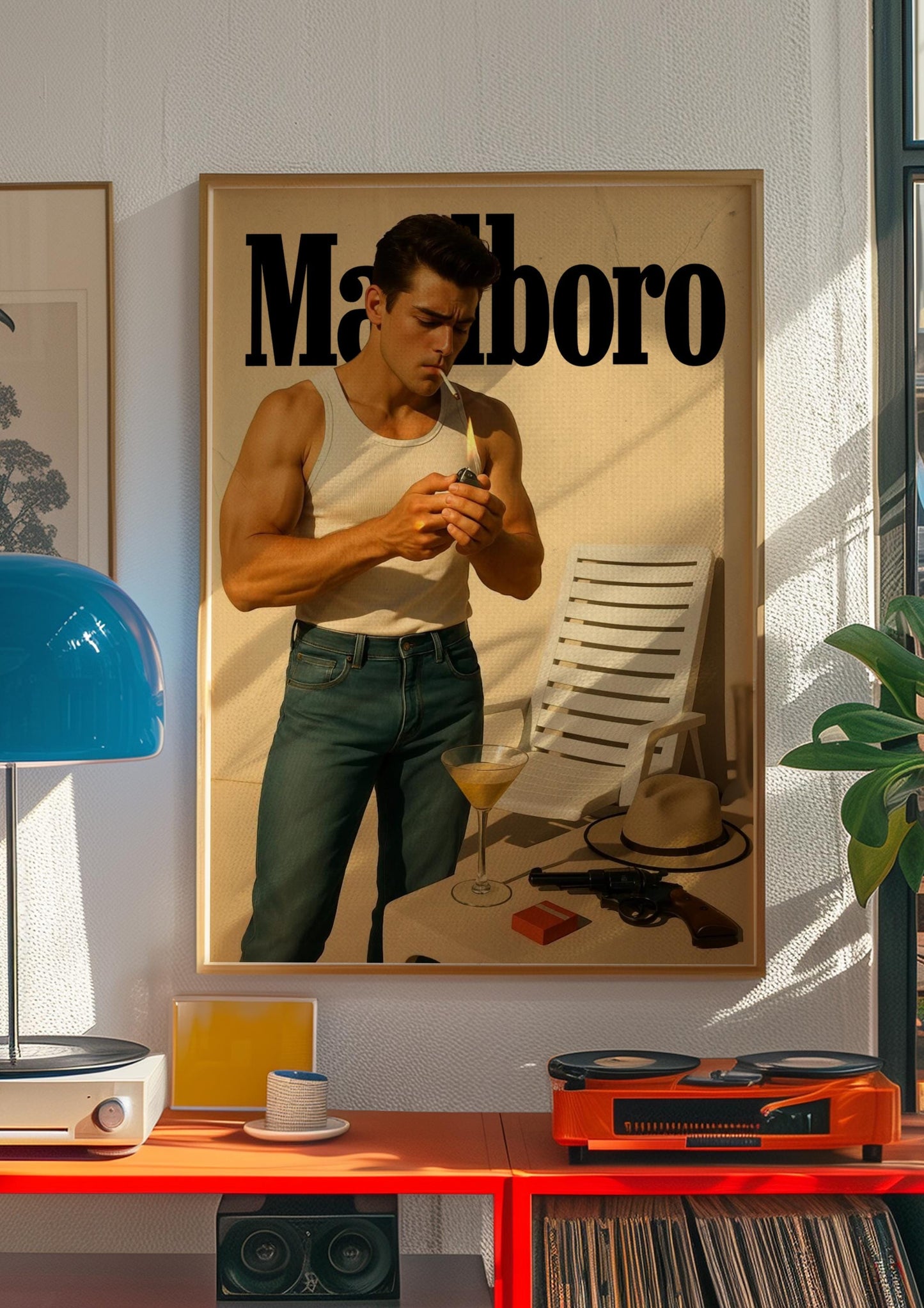 Vintage Cigarette Western Poster Print, Retro Marlboro Print, Tobacco Poster, vintage advertisment, cigarette poster marlboro, cigarette art