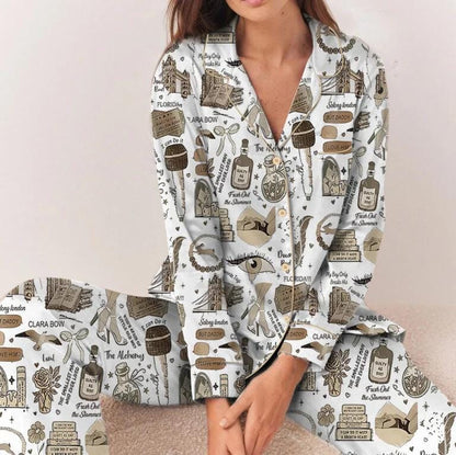 Taylor Swift Song Lyrics Satin Pajamas Set  Pajamas Set
