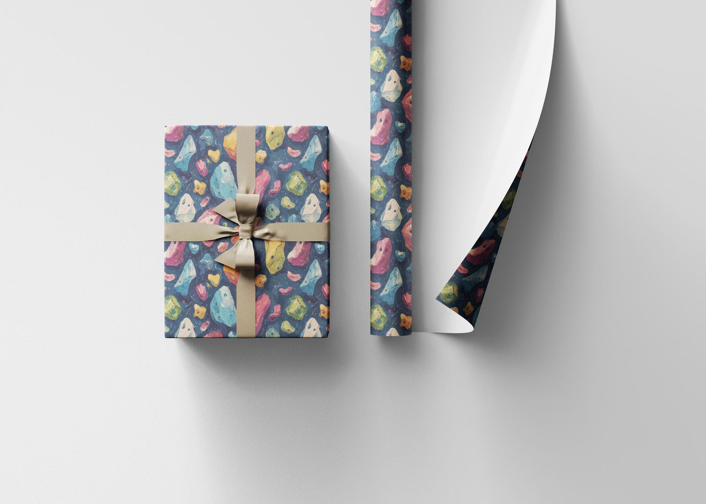 Climber Wrapping Paper Roll, Gift Wrap for Rock Wall Climbing Fans, Bouldering Enthusiasts, and Adventure Seekers #11