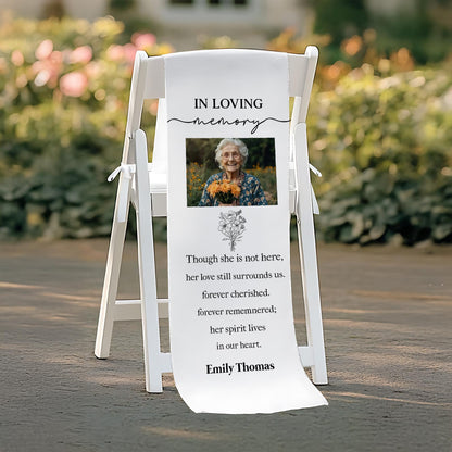 Personalized Memorial Wedding Chair Banner, We Saved You a Seat, In Loving Memory of Loved Ones, Wedding Aisle Tribute, Remembrance Decor