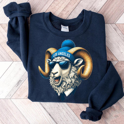 Los Angeles Football Crewneck Sweatshirt, Vintage Fan Gift, Game Day Apparel, LA Football Sweatshirt,Trendy Sports Fan Top