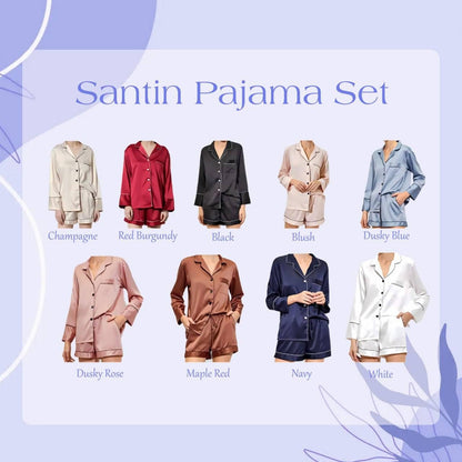 Cowboy Santa Satin Pajamas Set, Christmas Pajamas, Western Christmas Pajamas, Santa Claus Pajamas, Family Christmas Pajamas, Cozy Season Pjs