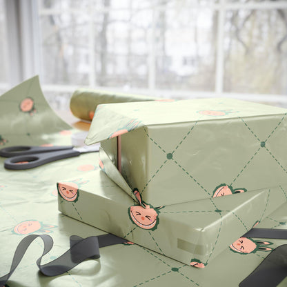 Cute Kawaii Monster Christmas Wrapping Paper Holiday Gift Wrap for Kids Teens Fun Cartoon Creature Custom Xmas Gift Wrap Festive Supplies
