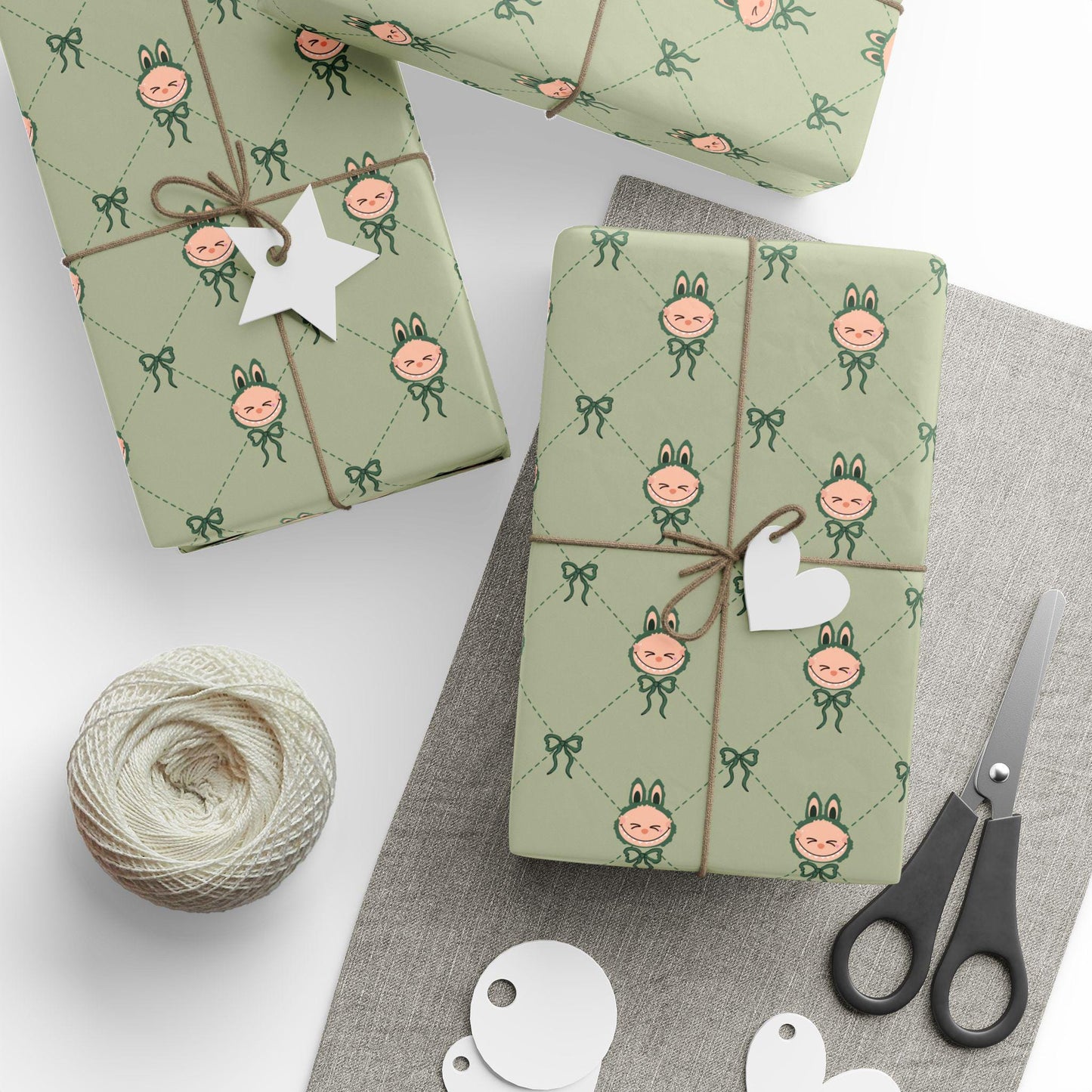 Trendy Kawaii Monster Christmas Wrapping Paper Holiday Gift Wrap for Kids Teens Fun Cartoon Creature Custom Xmas Gift Wrap Festive Supplies