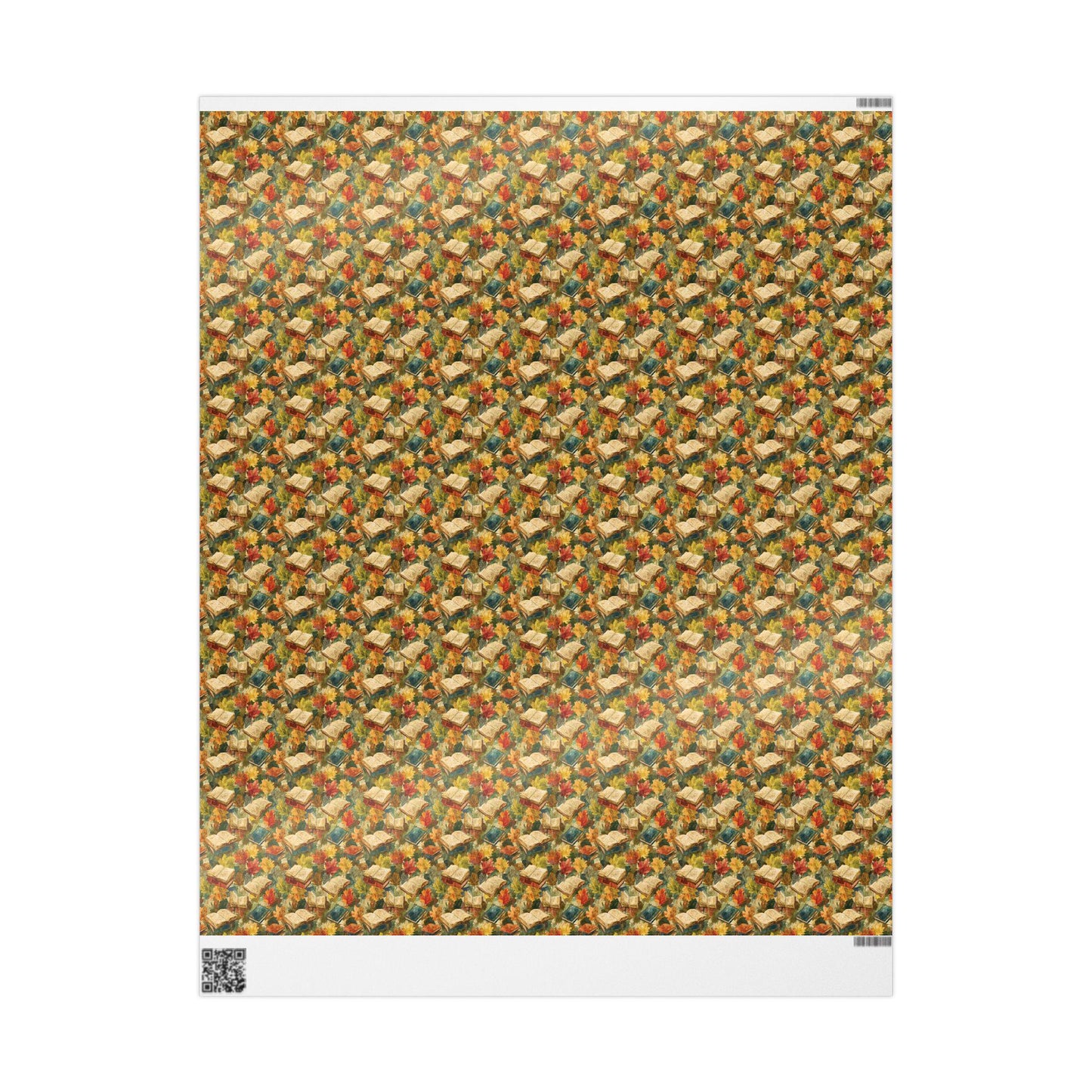 Bookworm Autumn Wrapping Paper for Readers Bookish Gift Wrap for Librarian Fall Book Nerd Reading Lovers Cute Book Club Paper #1
