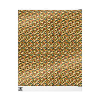 Bookworm Autumn Wrapping Paper for Readers Bookish Gift Wrap for Librarian Fall Book Nerd Reading Lovers Cute Book Club Paper #1