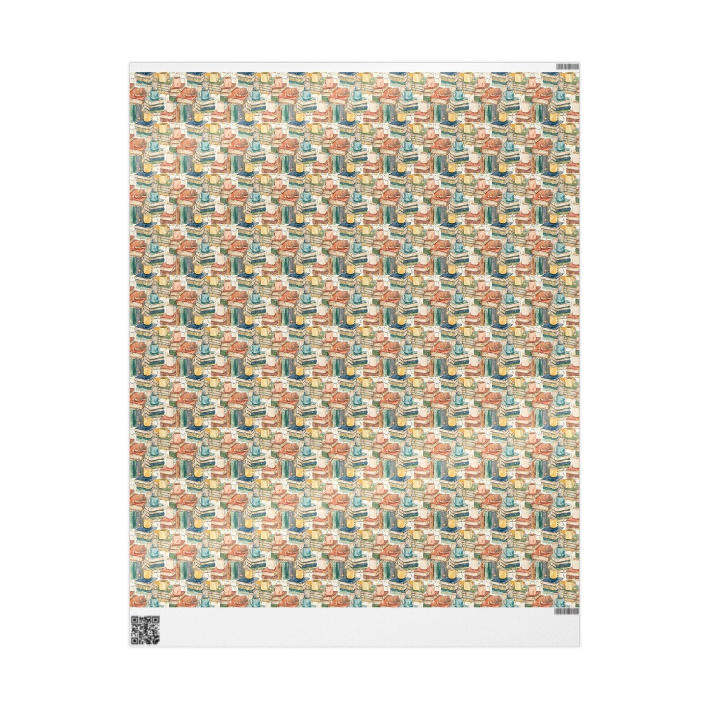 Aesthetic Bookworm Gift Wrap for Book Nerd Librarian Readers Custom Book Club Wrapping Paper Design #6