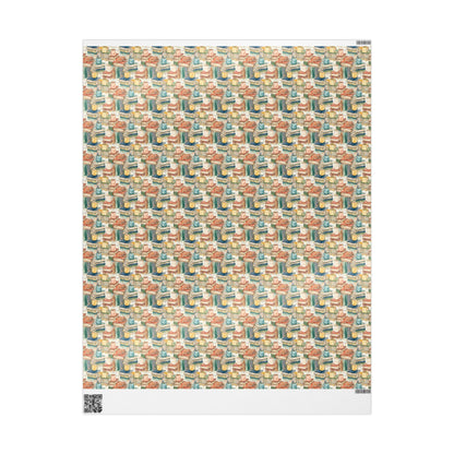 Aesthetic Bookworm Gift Wrap for Book Nerd Librarian Readers Custom Book Club Wrapping Paper Design #6