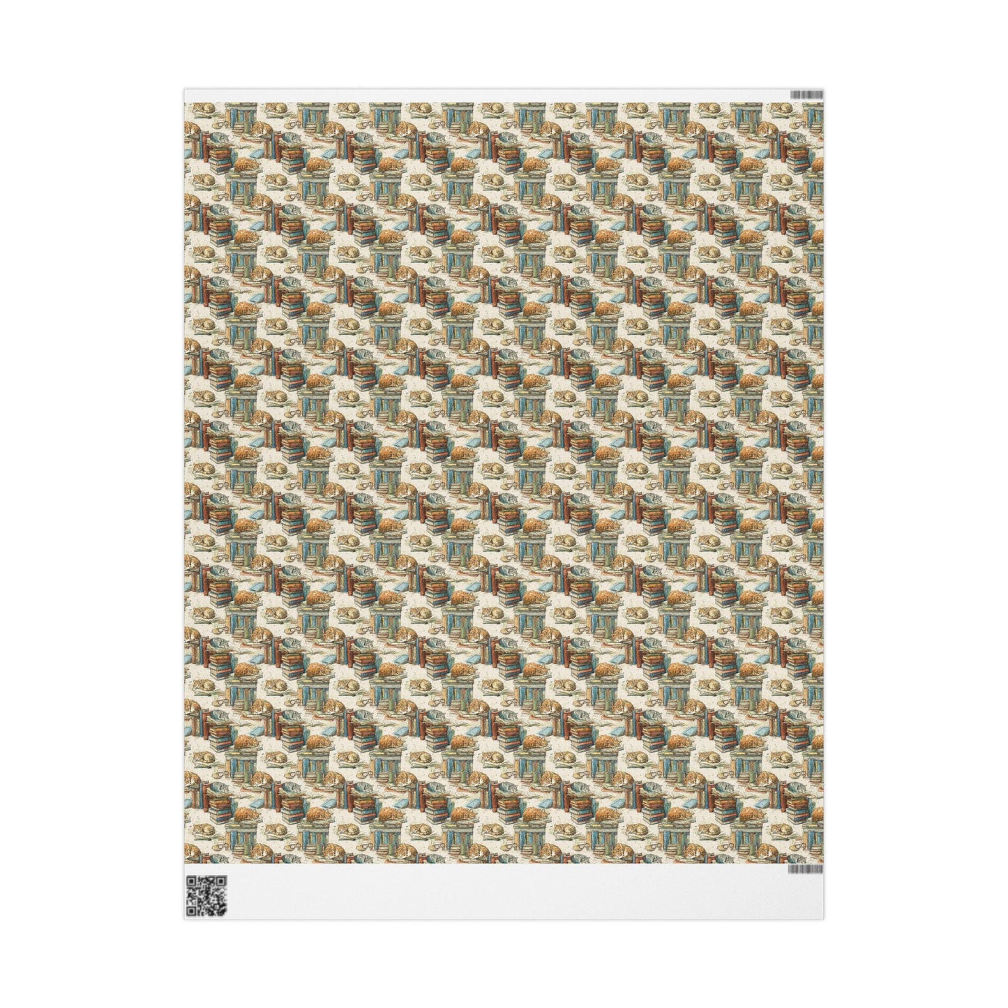 Cute Retro Bookish Wrapping Paper for Book Lovers Cat moms Librarian Gift Wrap for Readers and Book Club Members #3