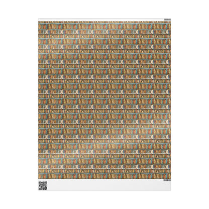 Book Nerd Aesthetic Wrapping Paper for Librarian Gifts Bookworms Reading Fans Book Club Custom Wrap #16