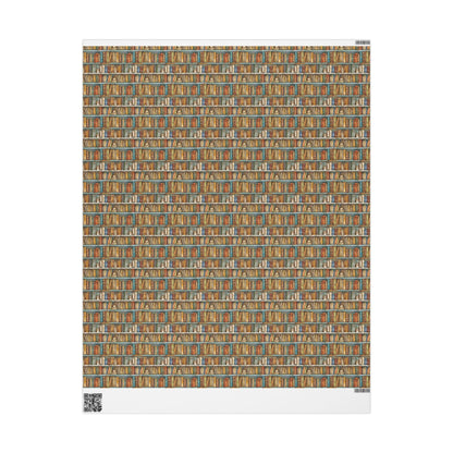 Book Nerd Aesthetic Wrapping Paper for Librarian Gifts Bookworms Reading Fans Book Club Custom Wrap #16
