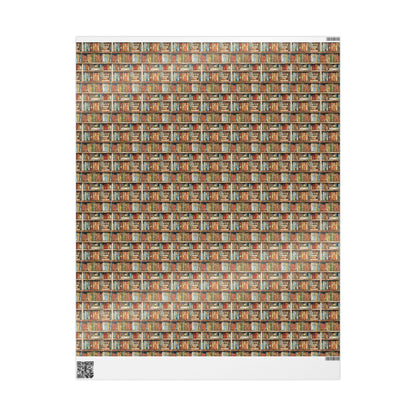 Cozy Bookish Wrapping Paper for Bookworms and Librarians Gift Wrap for Readers Book Nerd Book Club Theme #17