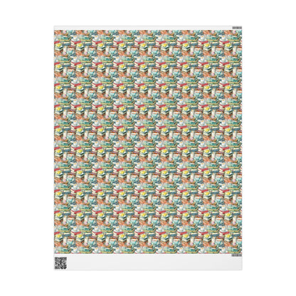 Custom Book Club Wrapping Paper for Bookworms Book Nerds Librarian Gifts Funny Reader Holiday Wrap #13