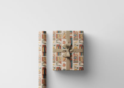 Bookworm Birthday Wrapping Paper for Librarians Book Nerds Smut Readers and Cozy Book Club Fans #10