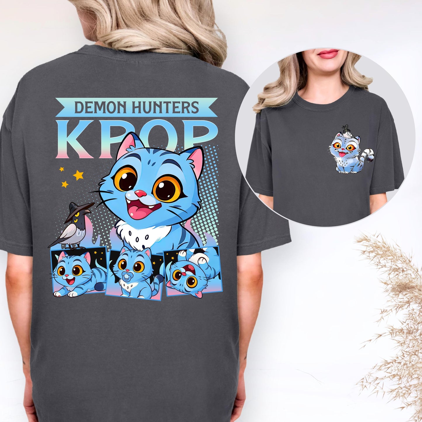 Kpop Demon Hunters Tiger Comfort Shirt, Demon Hunter Tiger Tee, Kpop Huntrix Pin Shirt, Jinu Manga Shirt, Saja Girls Fan, Anime Shirt