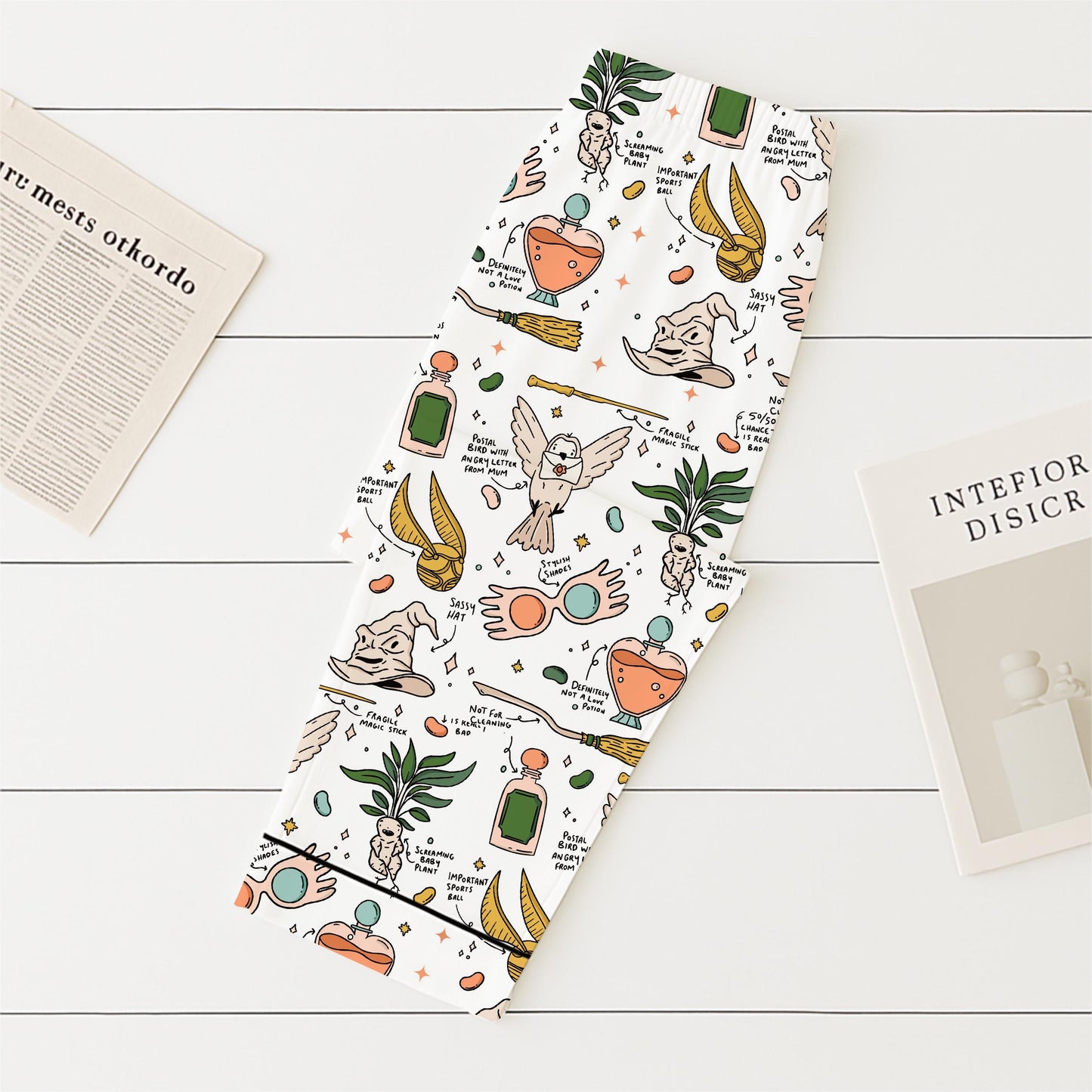 Halloween HP Movie Pajamas Set, Halloween Wizard Movie Nightwear, Magic Kingdom Sleepwear, Cozy Homewear For Witch Movie Fan