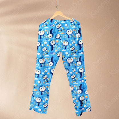 Piplup Pajama Set - Anime Kawaii Loungewear - Sleepwear for Fans - Comfortable Anime Fan