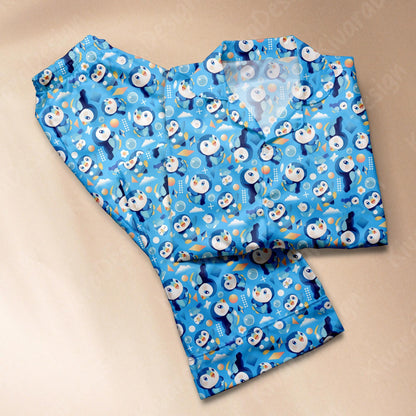 Piplup Pajama Set - Anime Kawaii Loungewear - Sleepwear for Fans - Comfortable Anime Fan