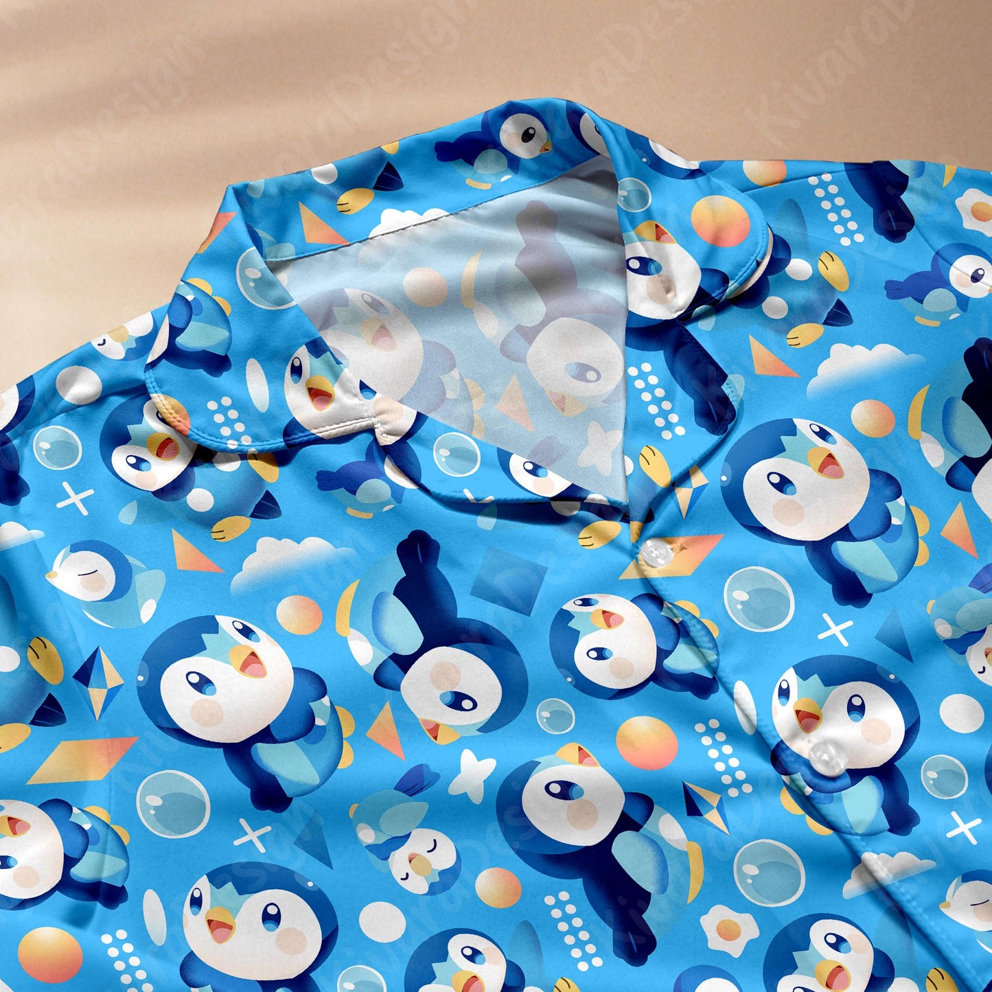 Piplup Pajama Set - Anime Kawaii Loungewear - Sleepwear for Fans - Comfortable Anime Fan