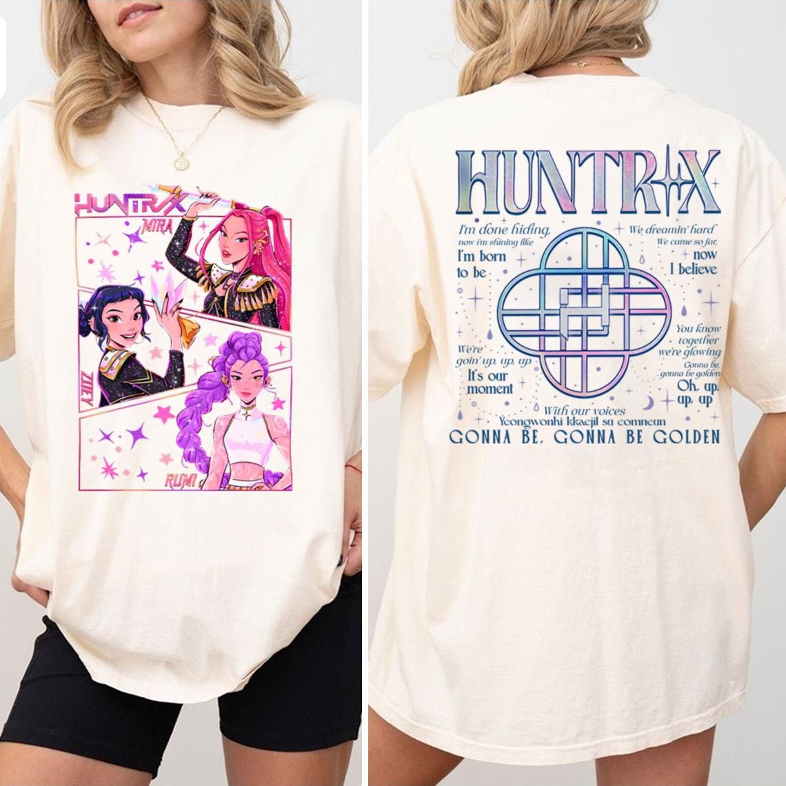 Comfort Colors® Kpop Demon Hunters Shirt, Huntrix Girl Band Shirt, Kpop Idol Shirt, Mira Tee, Rumi Joey Shirt, Demon Hunter PSN1468.1466.B