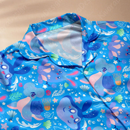 Ocean Pajama Set - Anime Kawaii Loungewear - Sleepwear for Fans - Comfortable Anime Fan