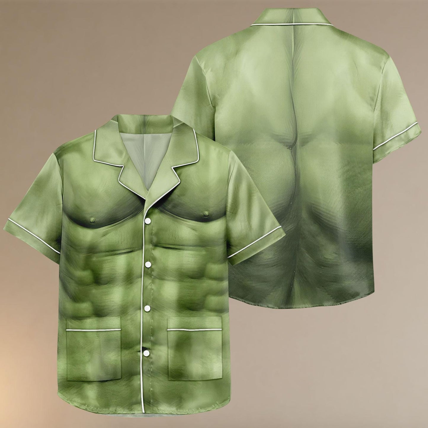 Hulk Satin Pajama Set, Hulk Cosplay Pjs, Superhero Lounge Shorts for Men and Women, Halloween Gift For Women, Halloween Pjs Set