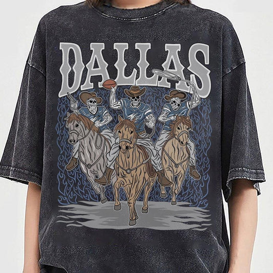 Dallas Football Skull Vintage Shirt
