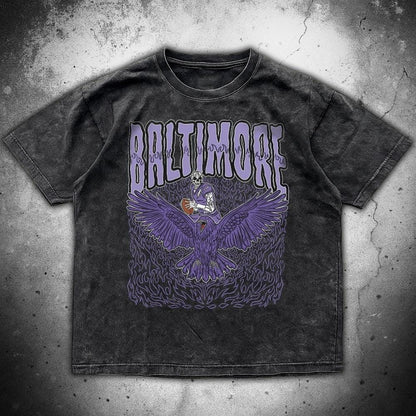 Baltimore Football Skull Vintage Shirt