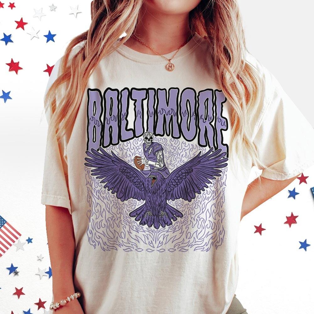 Baltimore Football Skull Vintage Shirt