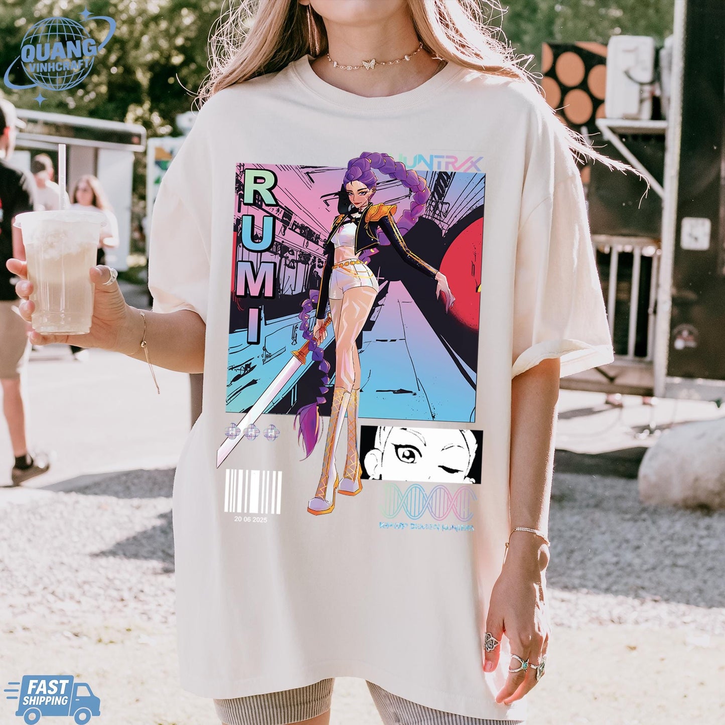 Rumi Huntrix Demon Hunters T Shirts, Huntrix Girls Tshirt, Demon Hunter Merch, Gift for Kpop Fan, Derpy Tiger Shirt, Sussy