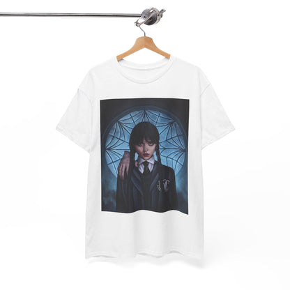 Wednesday Addams T-Shirt, Gothic Horror Shirt, TV Show Fan Gift, Dark Academia Clothing, Addams Family Inspired Tee, Creepy Cute Top