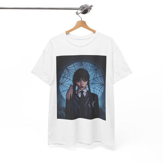 Wednesday Addams T-Shirt, Gothic Horror Shirt, TV Show Fan Gift, Dark Academia Clothing, Addams Family Inspired Tee, Creepy Cute Top