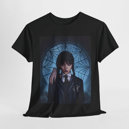 Wednesday Addams T-Shirt, Gothic Horror Shirt, TV Show Fan Gift, Dark Academia Clothing, Addams Family Inspired Tee, Creepy Cute Top