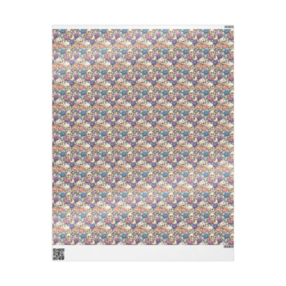 Pastel Goth Halloween Wrapping Paper Roll Watercolor Bats Skeletons Moons  Witch Alternative Style #8