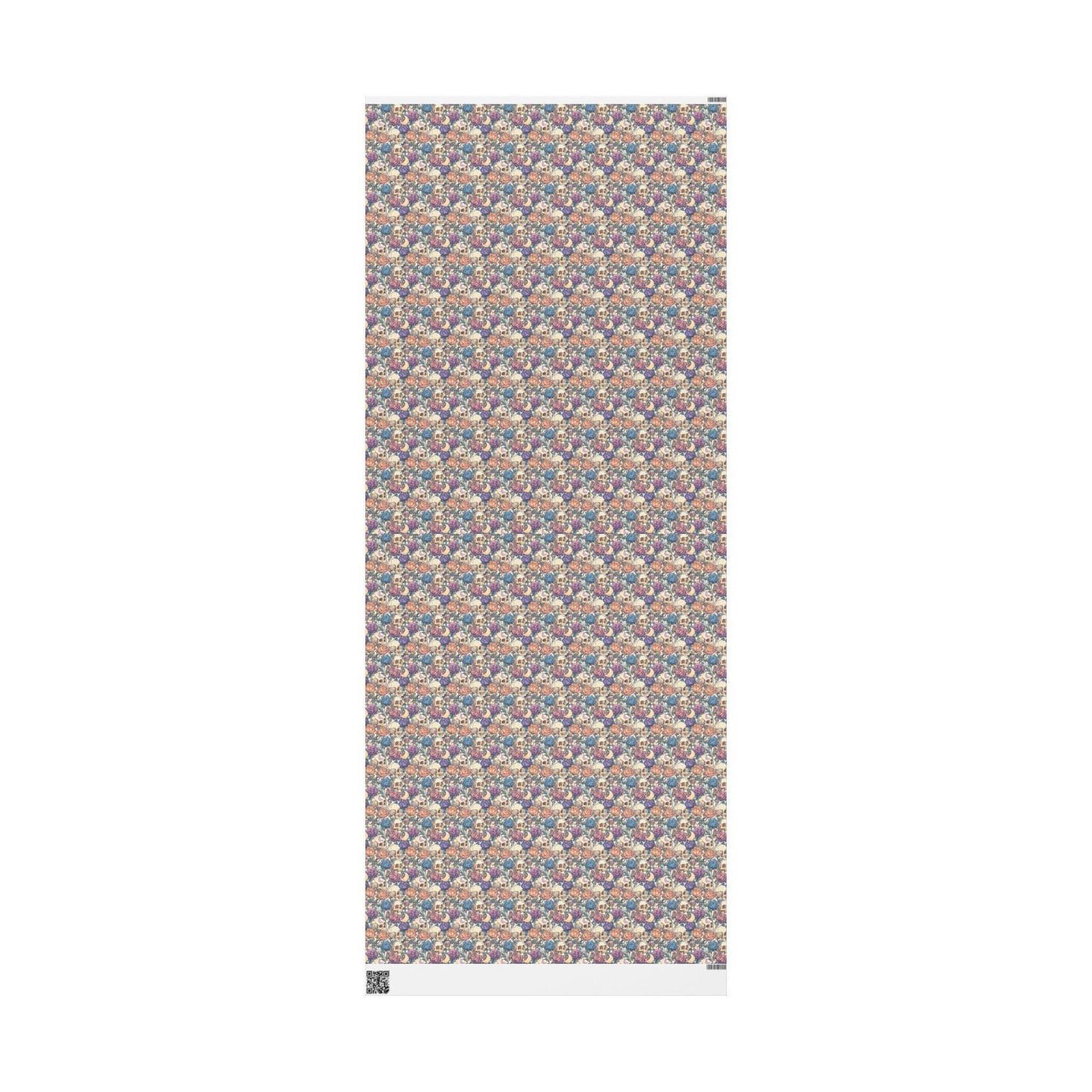 Pastel Goth Halloween Wrapping Paper Roll Watercolor Bats Skeletons Moons  Witch Alternative Style #8