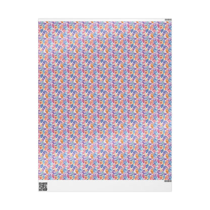 Pastel Goth Halloween Wrapping Paper Roll Watercolor Cute Ghosts Bats Witch Creepy Alternative #13