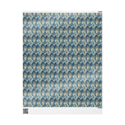 Haunted Mansion Halloween Wrapping Paper Roll Watercolor Ghost Bats Skeleton Witchy Cute Spooky Decor #6