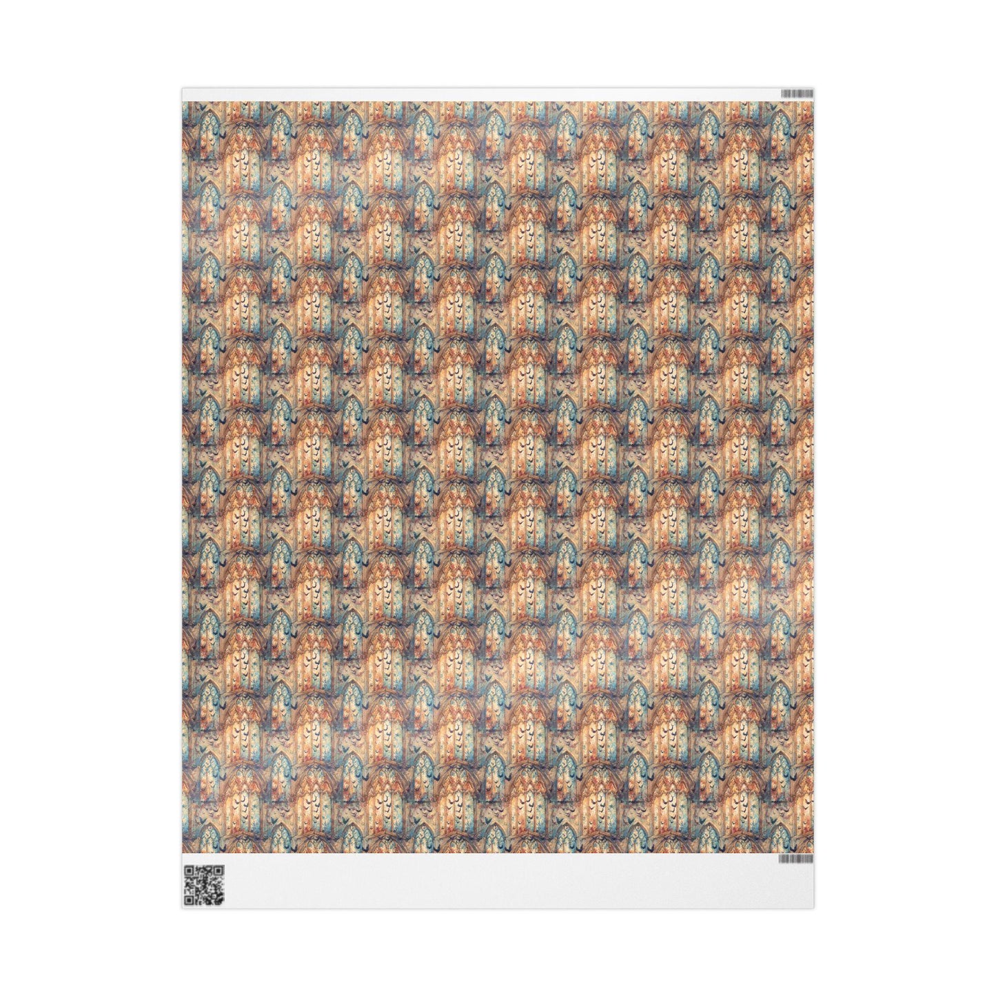 Pastel Goth Watercolor Wrapping Paper Roll Halloween Spooky Cute Ghosts Bats Witchy Goth Aesthetic #5