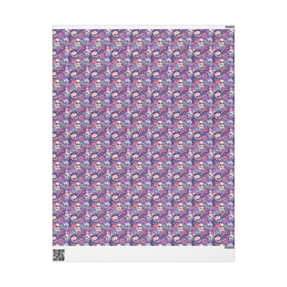 Pastel Goth Watercolor Wrapping Paper Roll Halloween Spooky Cute Ghost Bat Witch Gothic Style #16